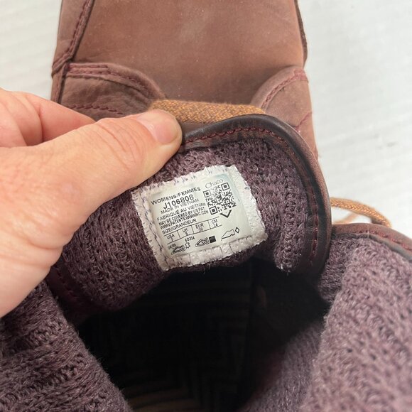 Chaco Sz 7 Barbary Women Mahogany Waterproof Leather Ankle Boots Shoes - Picture 3 of 7